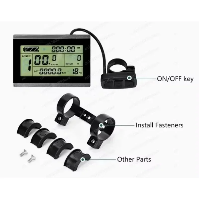 Electric Bicycles Display KT LCD3U LCD Display Computer SM/Waterproof Plug 24V 36V 48V with USB Interface,Bicycle accessories