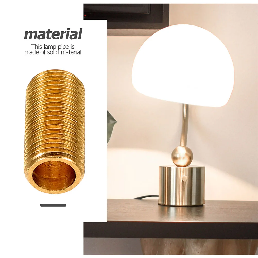 

8pcs M10 Brass Tube Full Thread Copper Pipe Nipples Hollow Connector Lamp Parts Lighting Fixture Car Lamp Hardware