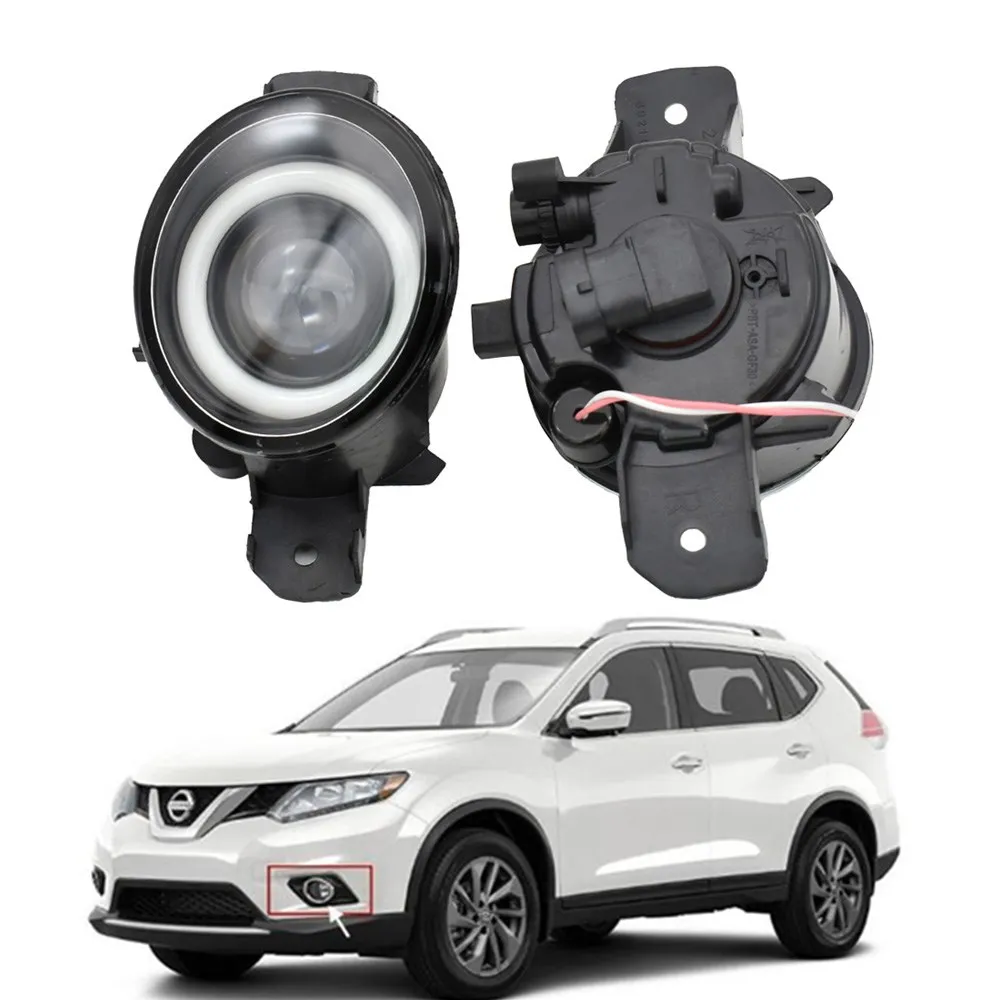 2PCS Fog Lamp Assembly Super Bright LED Front Fog Light For Nissan Rogue US. 2008 2009 2010 T32 For Maxima 2009 -2015