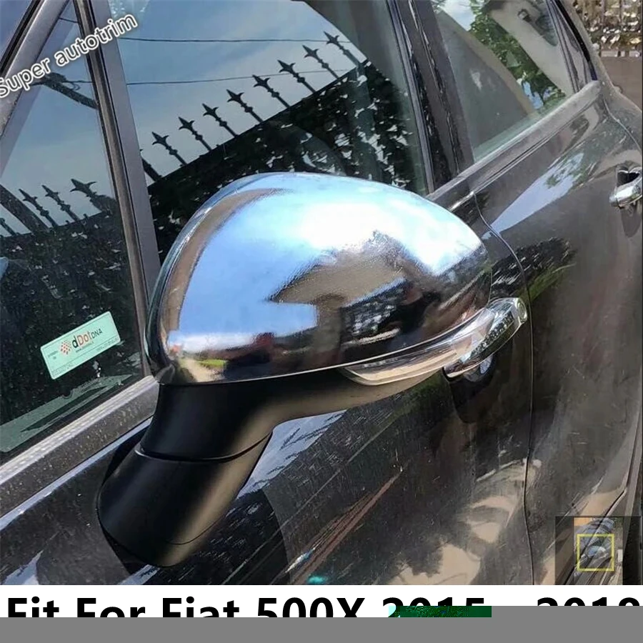 

Car Rearview Mirror Cap Shell Decoration Protection Cover Trim ABS Chrome Accessories Exterior For Fiat 500X 2015 2016 2017 2018