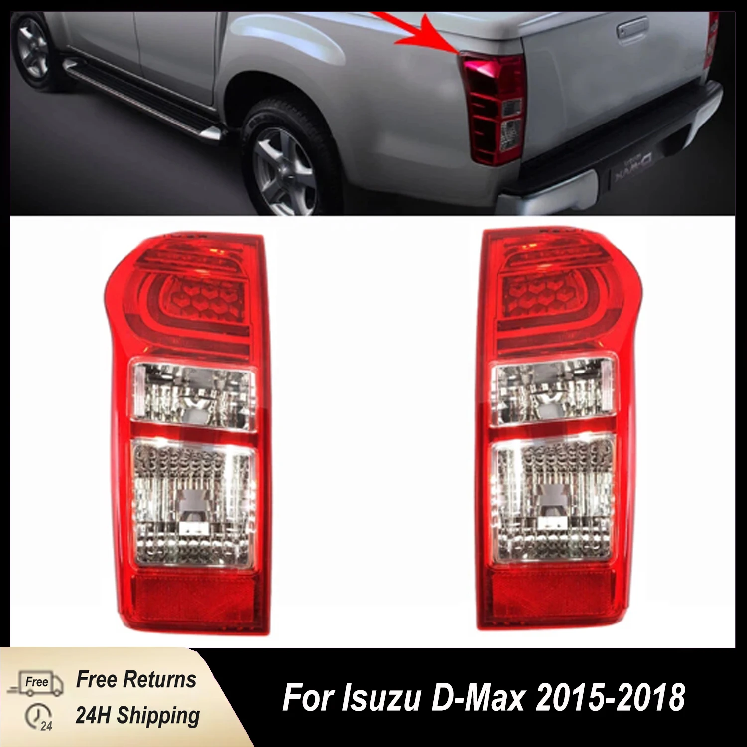 Lampu Belakang LED Baru Untuk Isuzu DMax D-Max 2015 2016 2017 2018 2019 Lampu Sein Belakang Lampu Rem 8961253983 898125393