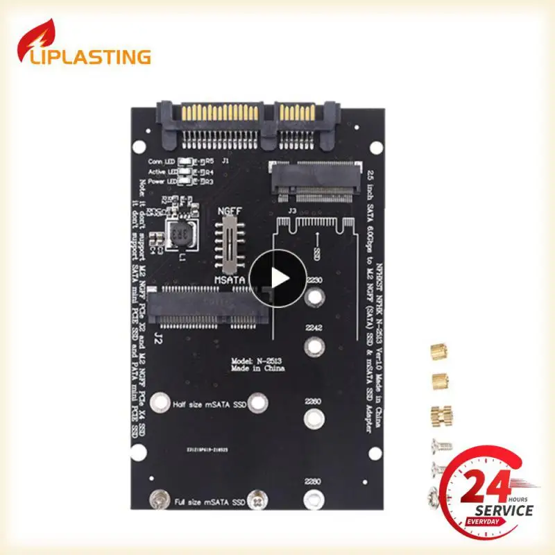 Msata To Sata Adapter 2.5 Inch M2 To Sata Adapter Board 60Gdps M2 SSD Adapter M.2 NGFF Sata And Msata SSD Adapter For PC