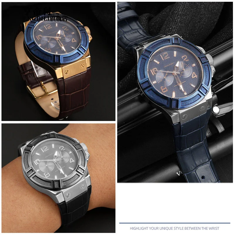 Genuine Lea/ther Watchband 22mm watch bracelet  For Gu-ess W0247G3 W0040G7/0040G3 watches band brand Fashion Strap