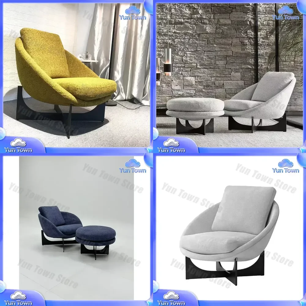 High Quality Modular Nordic Spherical Chair Leisure Sofa for Modern Velvet Fabric Living Room Furniture Comfortable Recliner