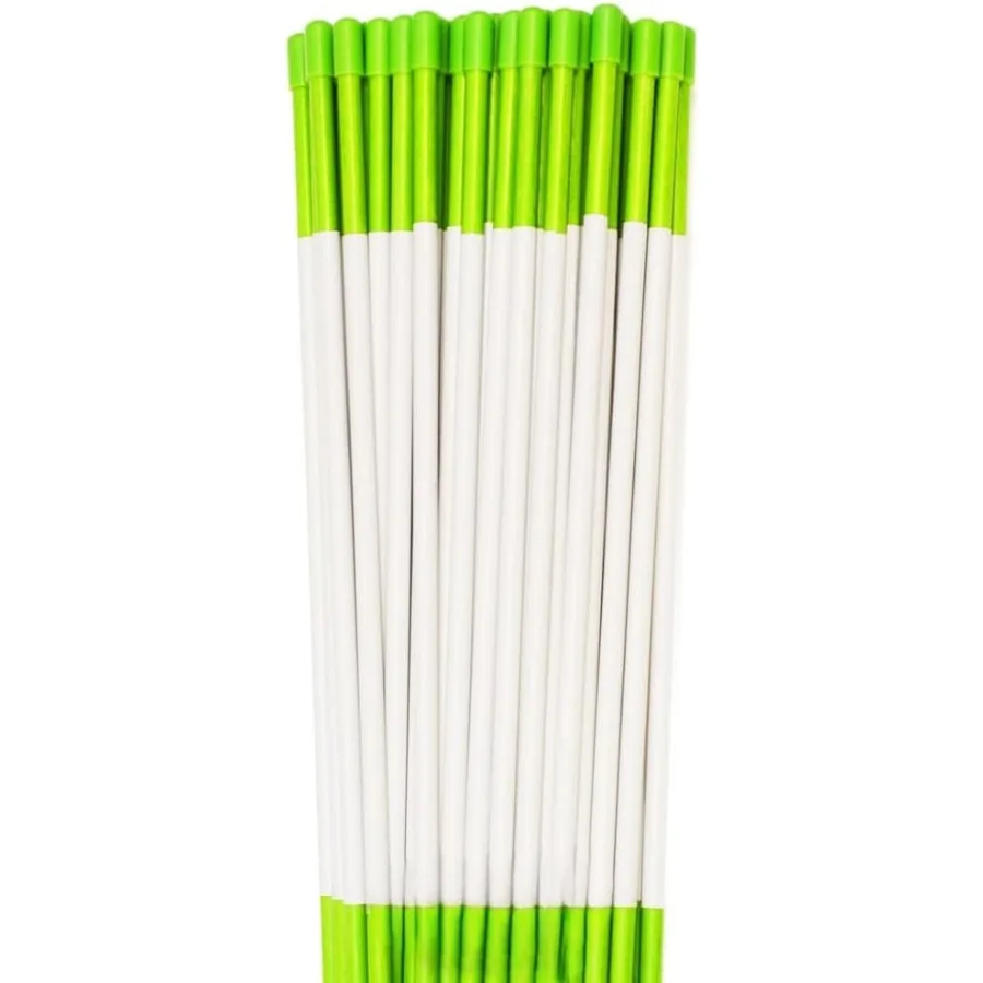 

Driveway Marker Snow Stakes for Winter Road Safety Plow Protection with Reflective Tape 5/16 Diameter x 48 Long Fiberglass Post