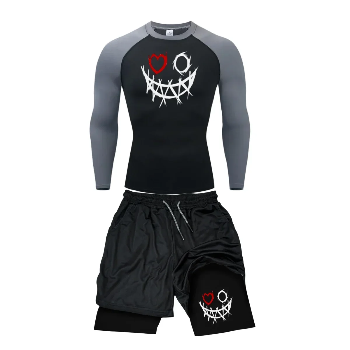 

Men's compression sportswear GYM tight fitting fitness suit exercise jogging MMA fitness suit sports pants