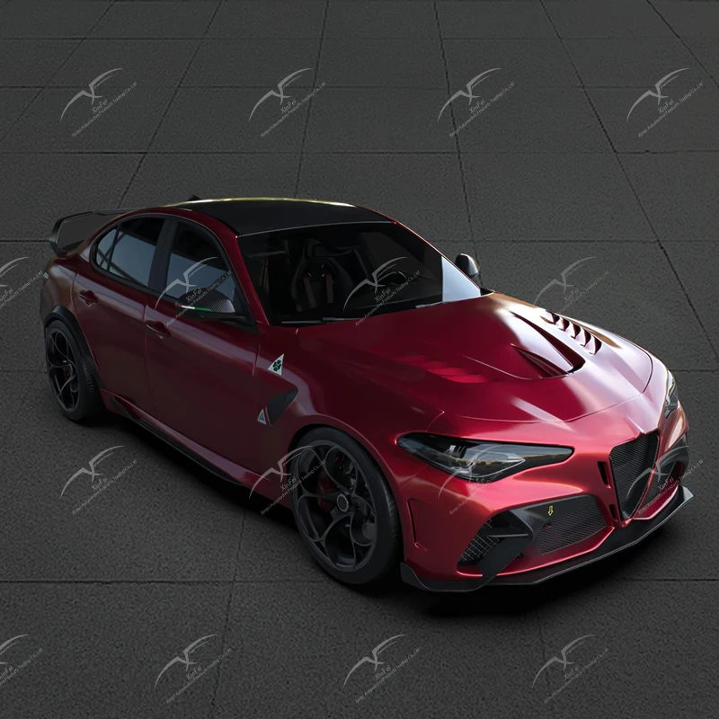 Carbon Fiber Car Hood with air Vent Body Kit for Alfa Romeo GIULIA GTC Engine Hood Modification - Image 4