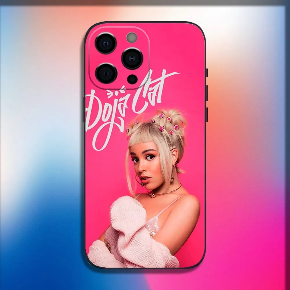 Singer D-Doja Cat Phone Case For iPhone 16,15,14,13,12,11,Pro,X,XS,Max,XR,Plus,Mini Soft Black Cover