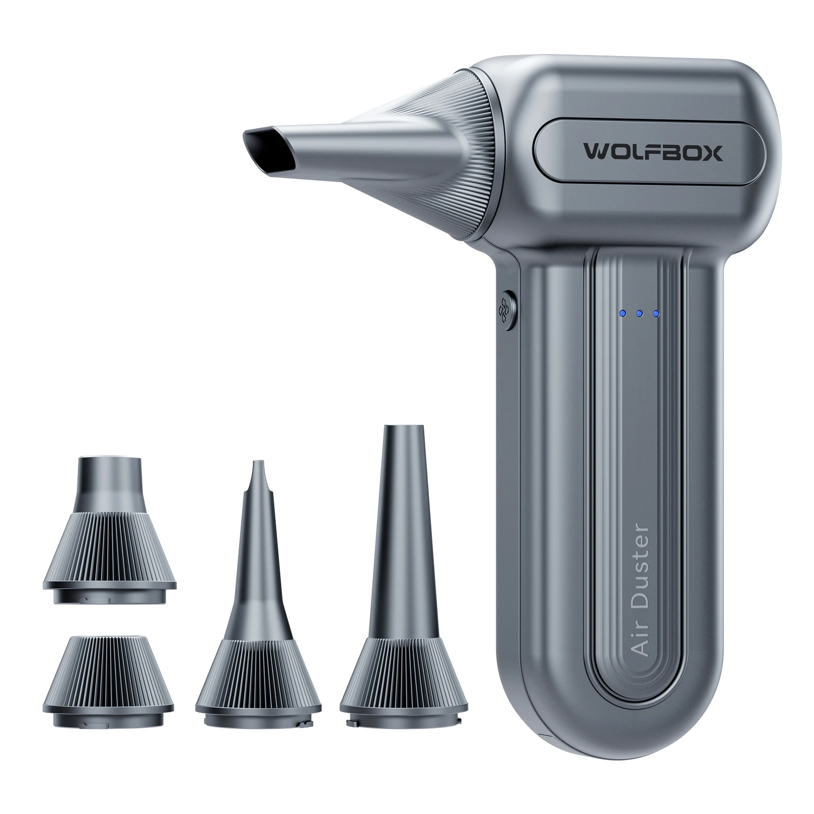 WOLFBOX DF60 Krachtige ventilatorstofzuiger Draadloze luchtblazer Luchtstofzuiger 110000 RPM 3-snelheden verstelbare draagbare ventilator voor auto/thuis/buiten