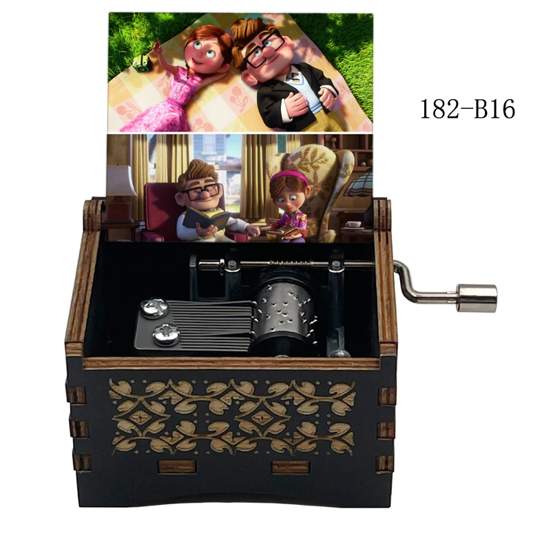 Anime Movie Married Life Wooden Music Box Romance Lover Birthday Anniversary Souvenir Cute Valentine's Day Musical Gift