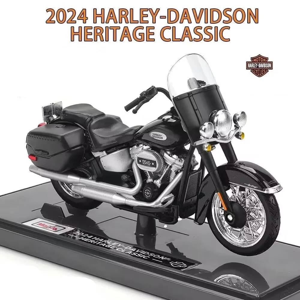 

Maisto 1:18 Harley Davidson Heritage, классическая модель мотоцикла из сплава для отдыха, литая под давлением уличная спортивная модель мотоцикла, детская игрушка в подарок