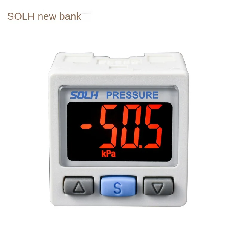 Imagem -03 - Vacuum Digital Display Pressure Switch Alta Precisão Pressure Gauge Pressão Positiva e Negativa Ise30a Zse30a Pneumática