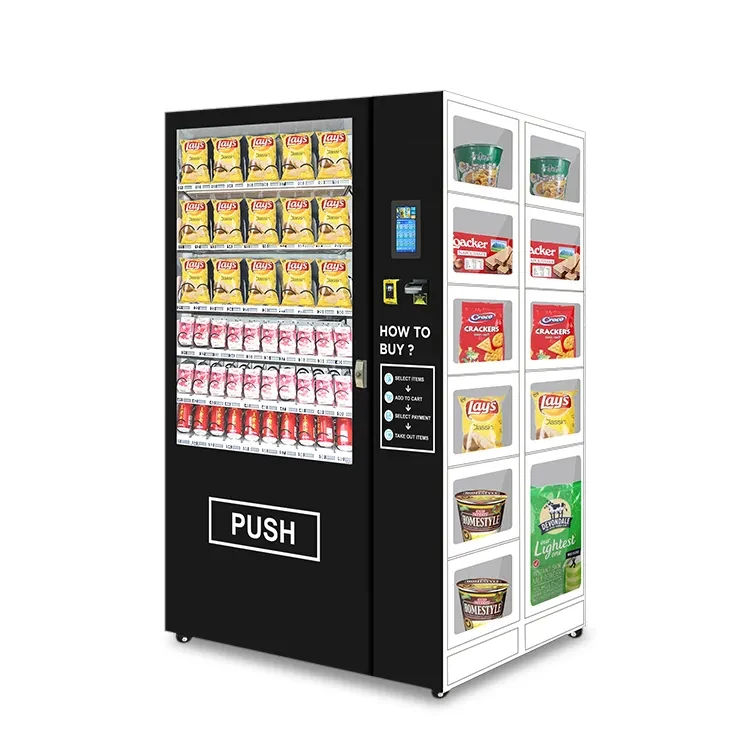

Smart Combo Vending Machine Grid Locker Snack Drink Vending Machines for All Your Needs Retail Vending Machine