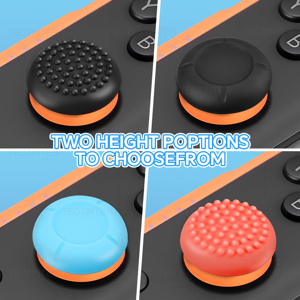 8 قطعة قبضة الإبهام المضادة للانزلاق لنينتندو سويتش 2 تحكم ثلاثية الأبعاد عصا التحكم التناظرية قبعات غطاء سيليكون للتبديل 2 اكسسوارات #6