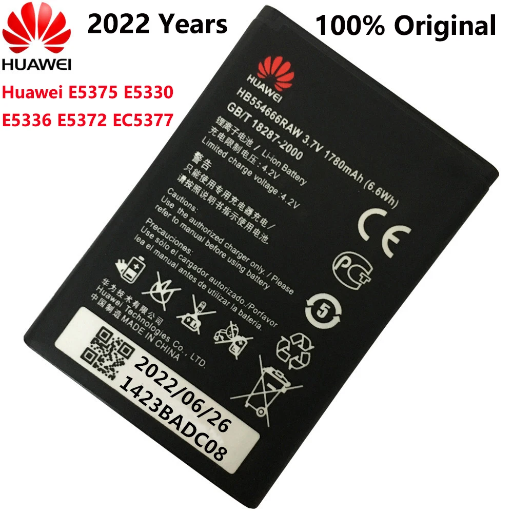 Huawei-交換用バッテリー,100% オリジナル,1500mah,hb554666w,huawei e5375 e5330 e5336 e5372 ec5377