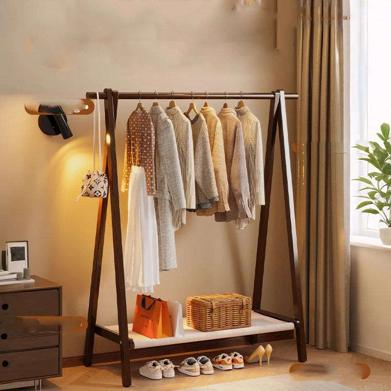 

Wooden Indoor Bag Hange Coat Racks Modern Shoe Dress Corner Shelf Open Coat Racks Display Floor Rail Perchero Trendy Furniture