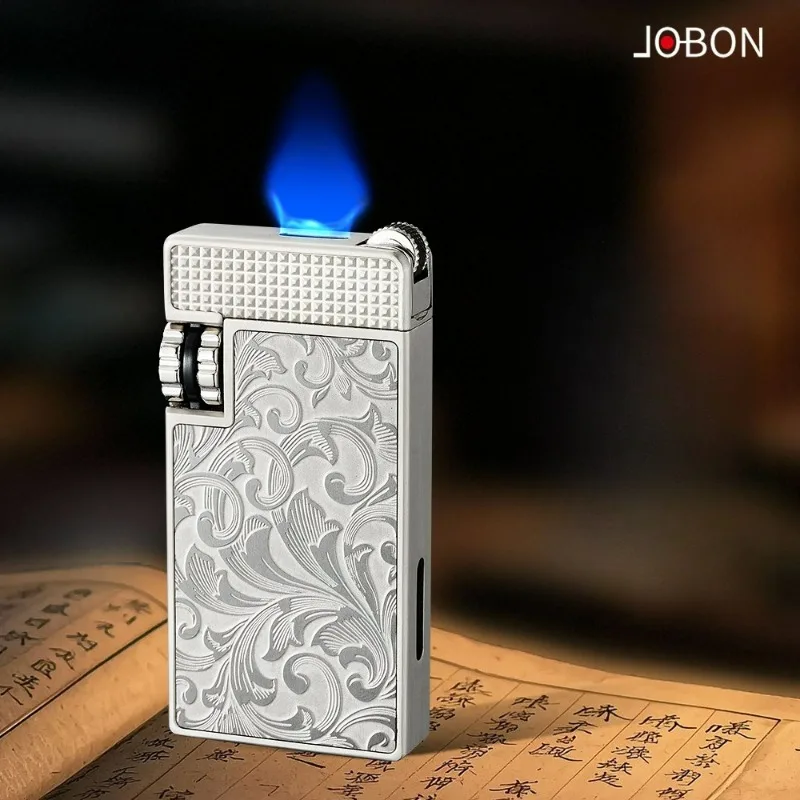 JOBON Grinding Wheel Fan-shaped Lighter Windproof Carbon Fiber Baking Paint Filling Process Exquisite Gift Lighters Smoking