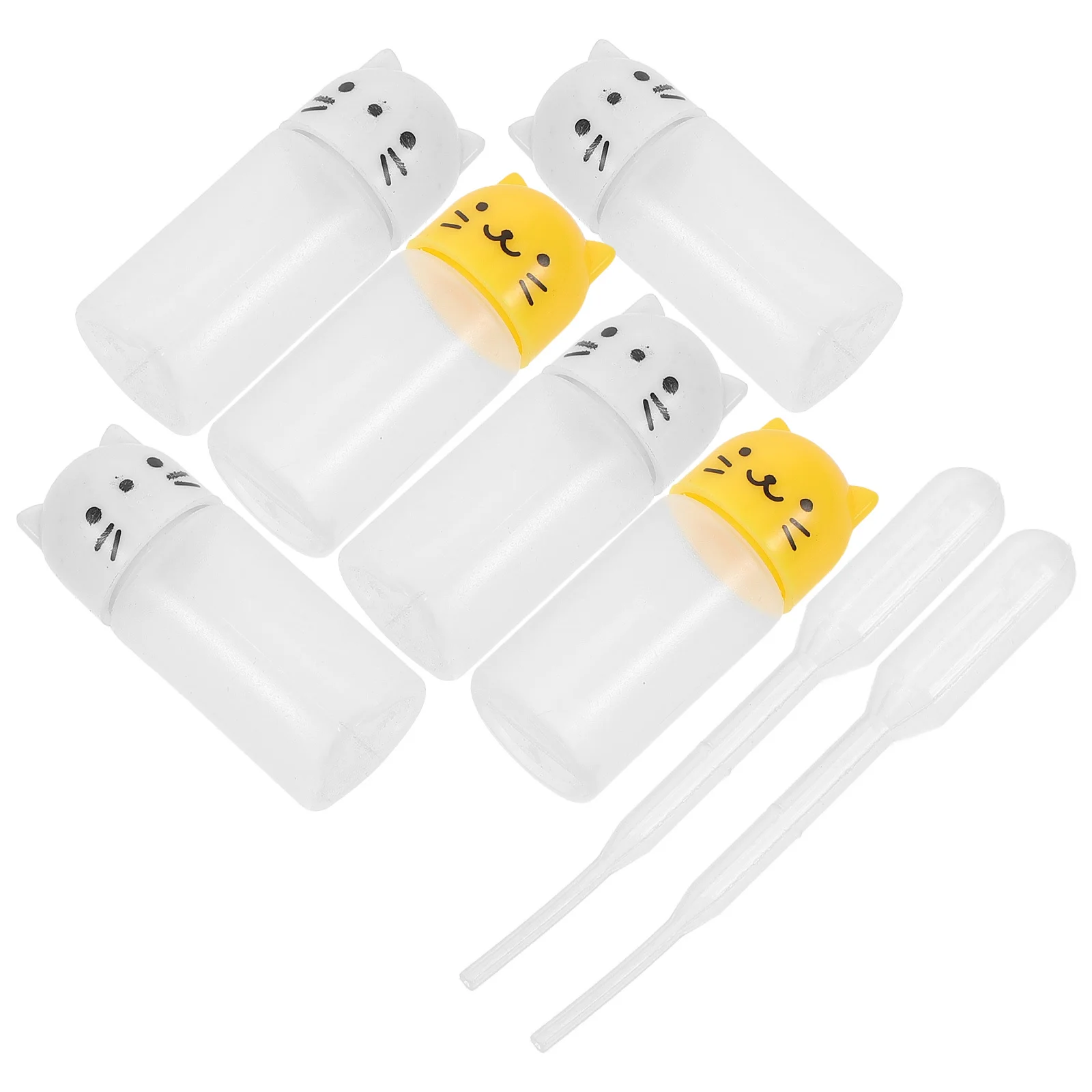 2 sets compacte sausflessen cartoon ontwerp draagbare kleine kruidencontainers buiten picknick sojasausflessen plastic