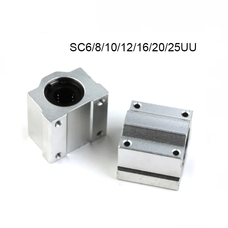 

1-4pcs SC6UU SC8UU SC10UU SC12UU SC16UU SC20UU SC25UU SC30 Linear Motion Slide Block for Linear Shaft CNC Parts 3d Printer Parts