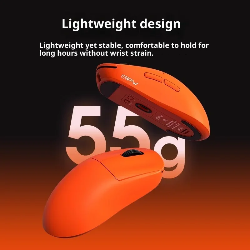 GPW G3 Wireless Lightweight Tri-Mode PAW3311 Sensor Long Life Hot Swap Gaming Mouse 55g Bluetooth Office Game Mouse Laptop Gifts