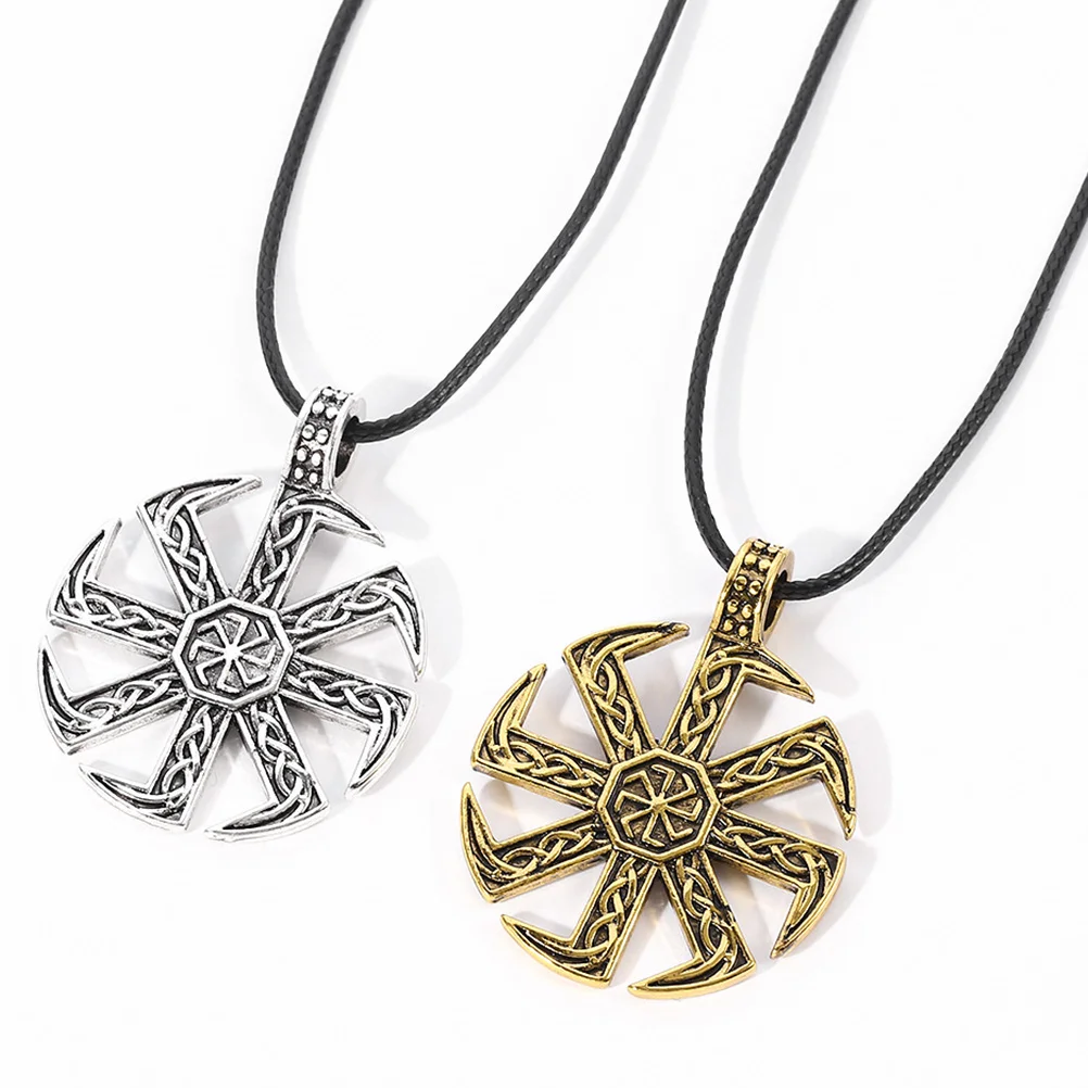 Pirata Rune Lega Uomo Donna Moda Moda Collana da uomo Chic Collo Collana a catena Catena unisex Antiruggine Non sbiadisce