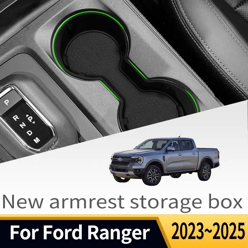 

Auto Parts Suitable For Ford Ranger US 2023~2025 Car Central Control Armrest Box Storage Box Multifunctional Accessories Tools