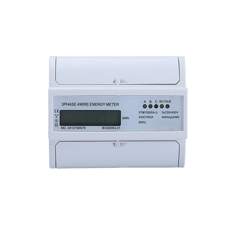 

Трехфазный счетчик энергии на рейке Счетчик электроэнергии 380 В Многофункциональный встроенный высокоточный прибор