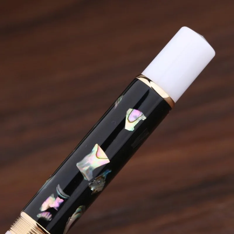 Pluma estilográfica de resina y concha A+Majohn M400, punta EF/F con convertidor, bolígrafo de regalo para escribir