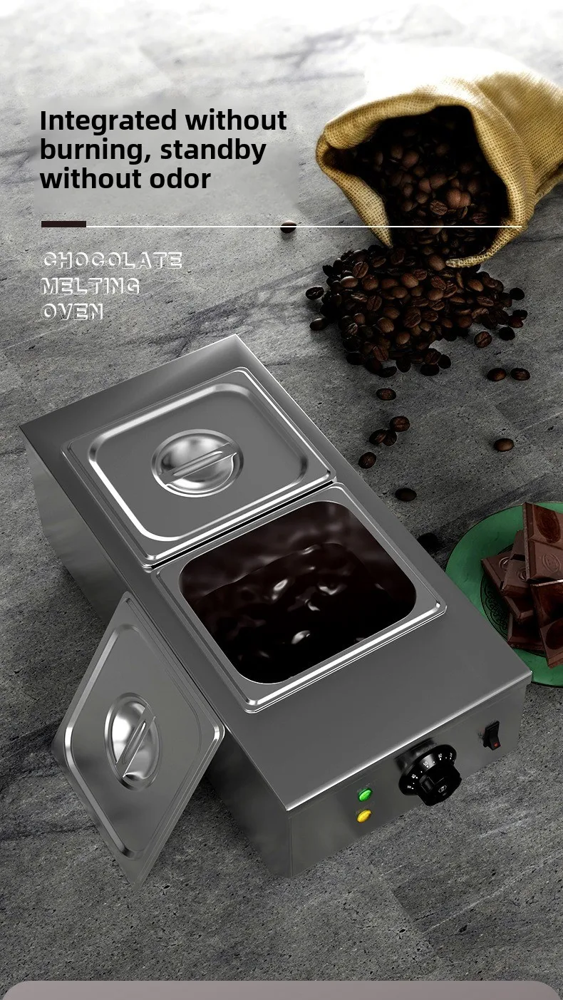 Customizable Singwinner 2 3 Tanks Electric Chocolate Tempering Machine Chocolate cascade Melting Pot for Kitchen appliance