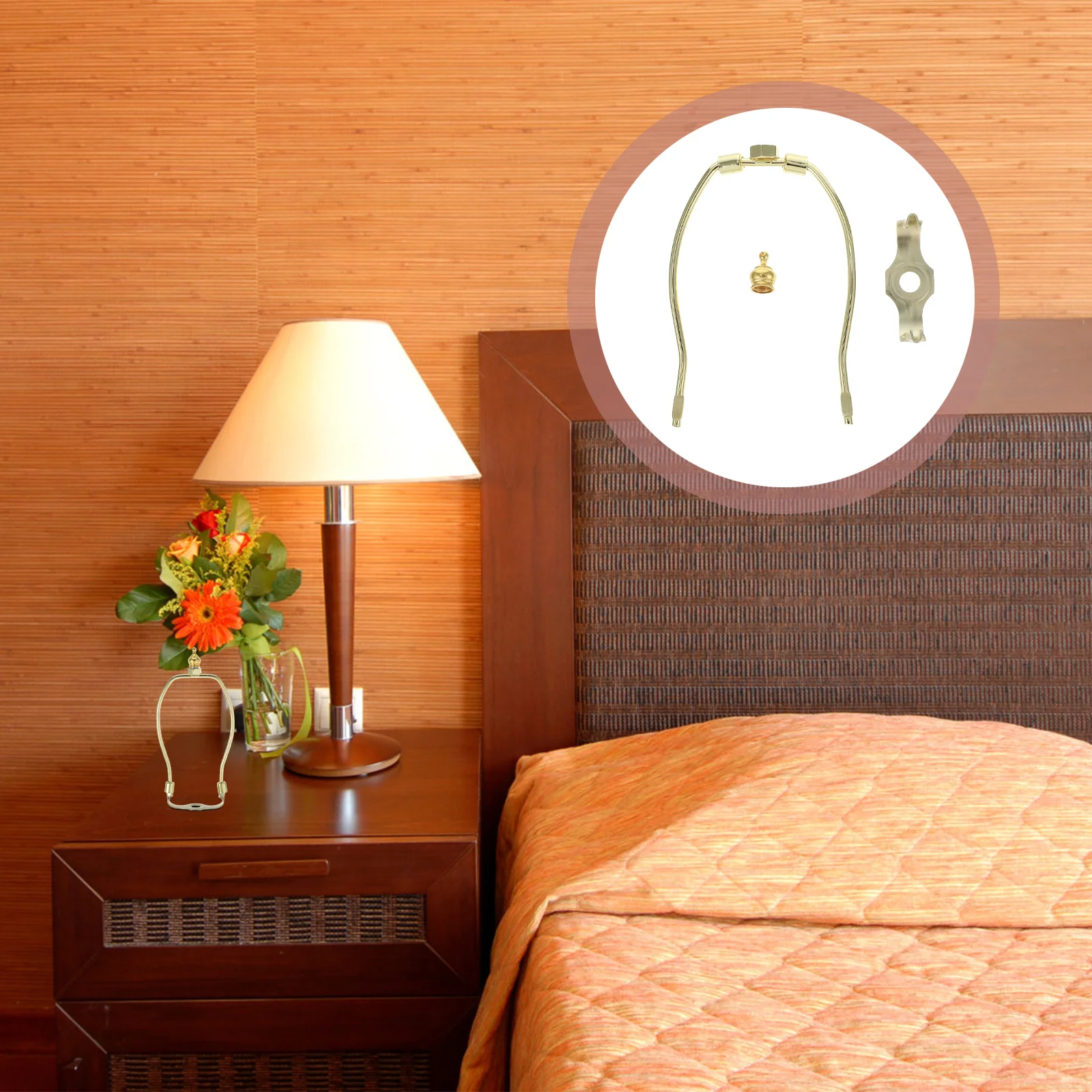 

Floor Table Lamp Shade Bracket Metal Durable Easy Use Wide Application Lighting Improvement Parts Lighting Installation Parts