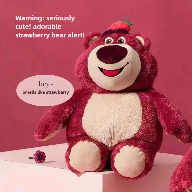 

MINISO Fragrance Bear Disney Toy Cartoon Plush Toy Soft Strawberry Stuffed Super Bear Girlfriend Birthday Christmas Gift