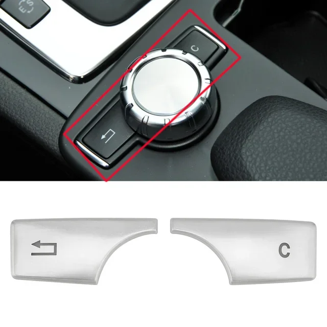 ABS Car Console CD Panel Multimedia Switch Buttons Sequins Volume Button Cover For Mercedes Benz C E Class W204 W212 GLK X204