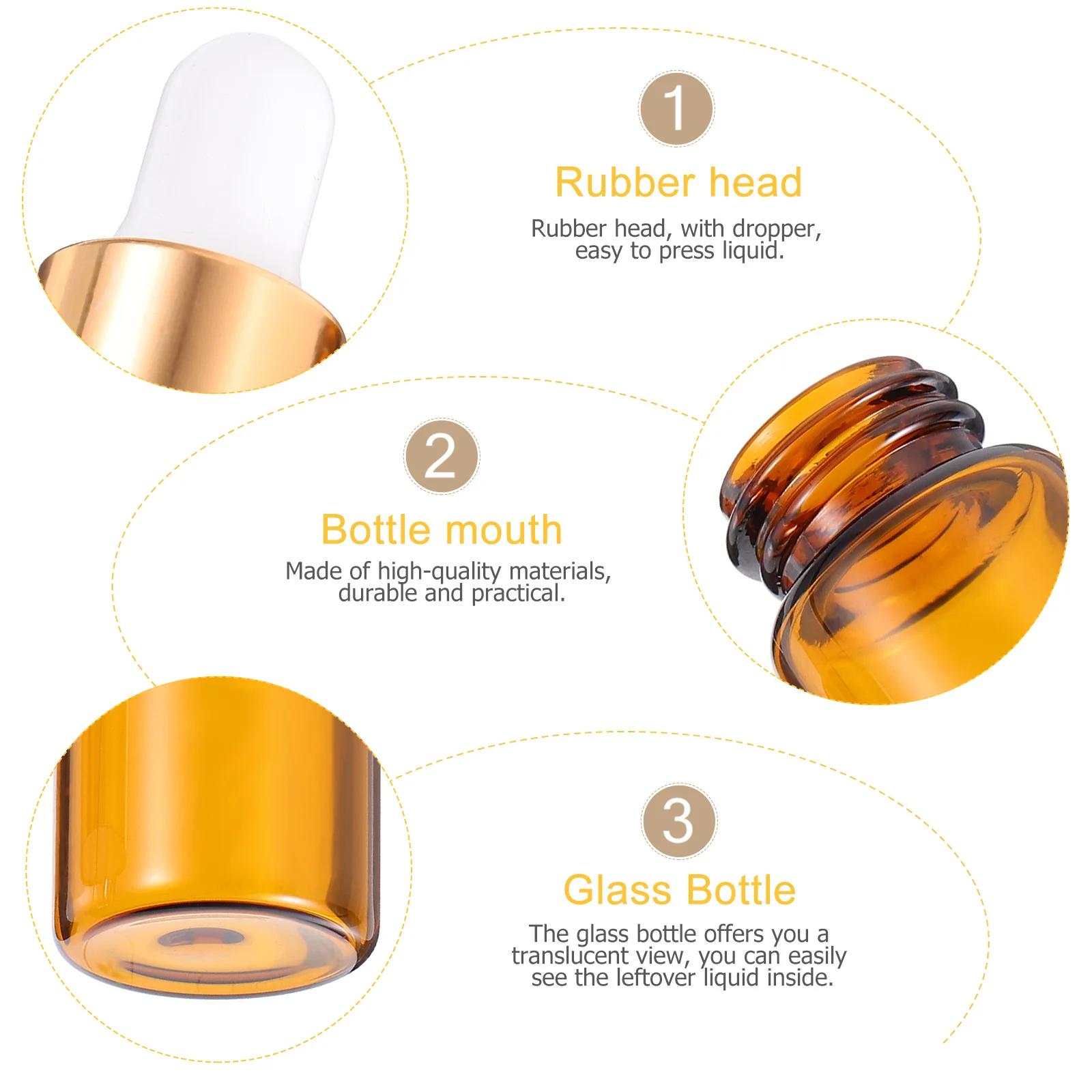 

30 Pcs Travel Toiletries Dropper Bottle with Sample Bottles for Essential Oils Small