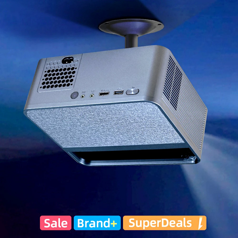 AUN A45 Android Portable Smart TV Projector 870 Real ANSI Lumens Full HD Home Cinema 4K Movie Playback Via HDMI 1080P Video Projection Auto Electric Focus 3D Laser MINI Theater Bluetooth Speaker AirPlay