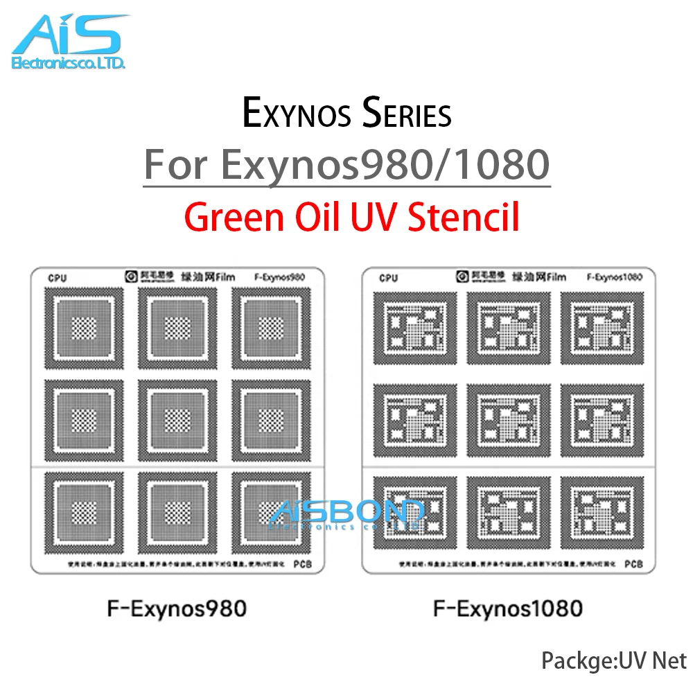 Amaoe Oil Net UV Solder Mask Ink Kit For Samsung Exynos980 Exynos1080 Exynos 980 1080 Mainboard CPU BGA IC Chip Stencil