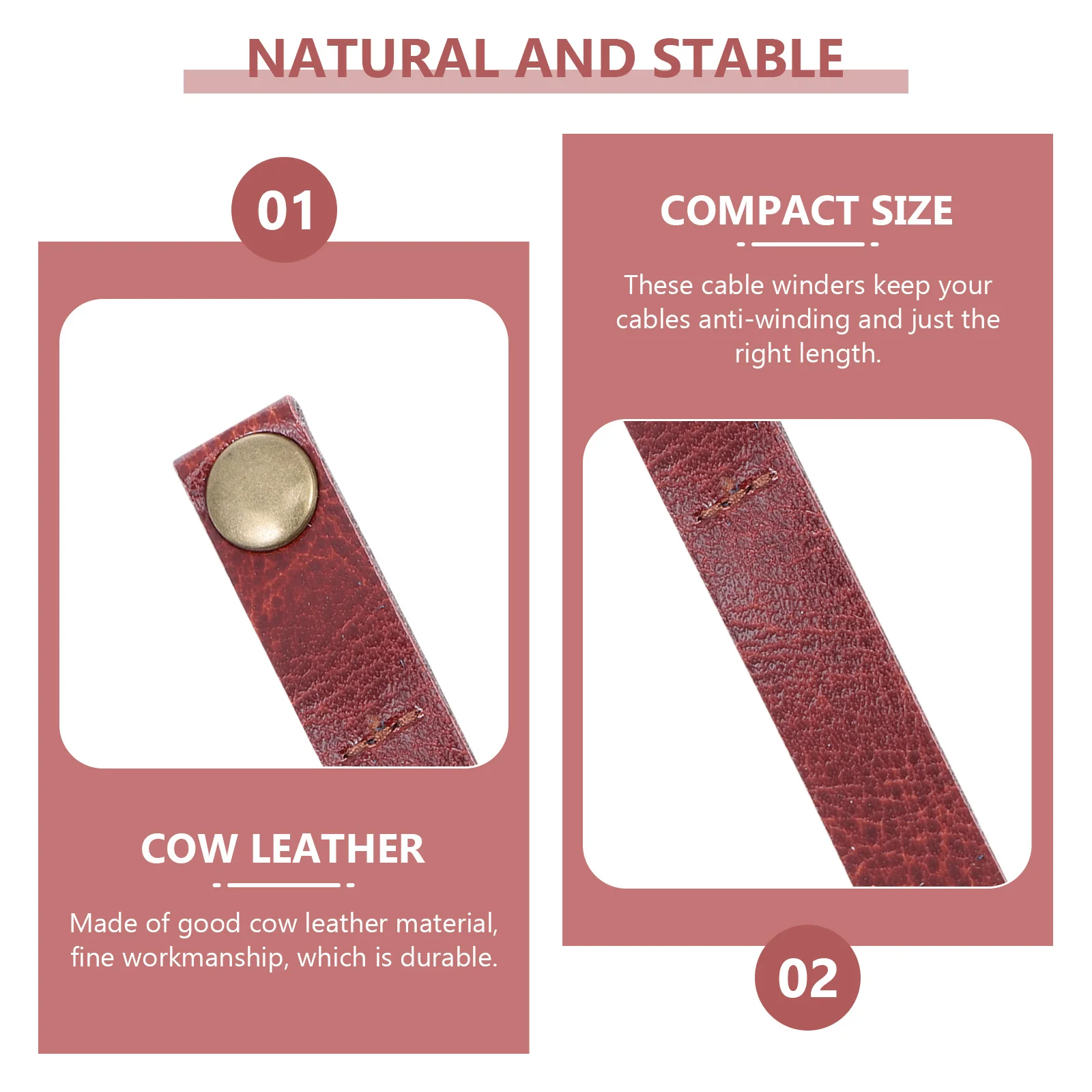 

24Pcs Cow Cable Strap Clips Durable Cord Organizers Headphone USB Wire Holders Desktop Travel Cable Management