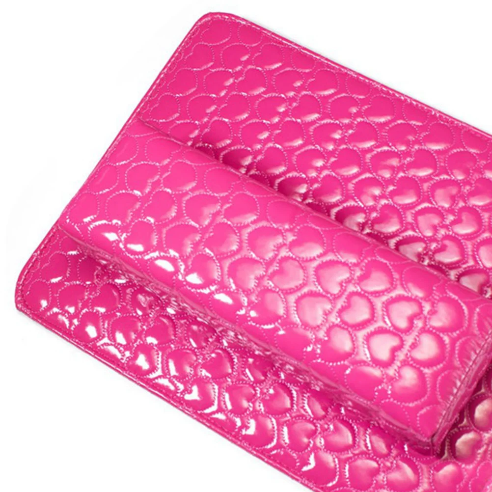 1 set poggiamano per manicure cuscino di supporto per polso per nail art con cuore rosa per salone spa cuscino per manicure a mano cuscino per polso