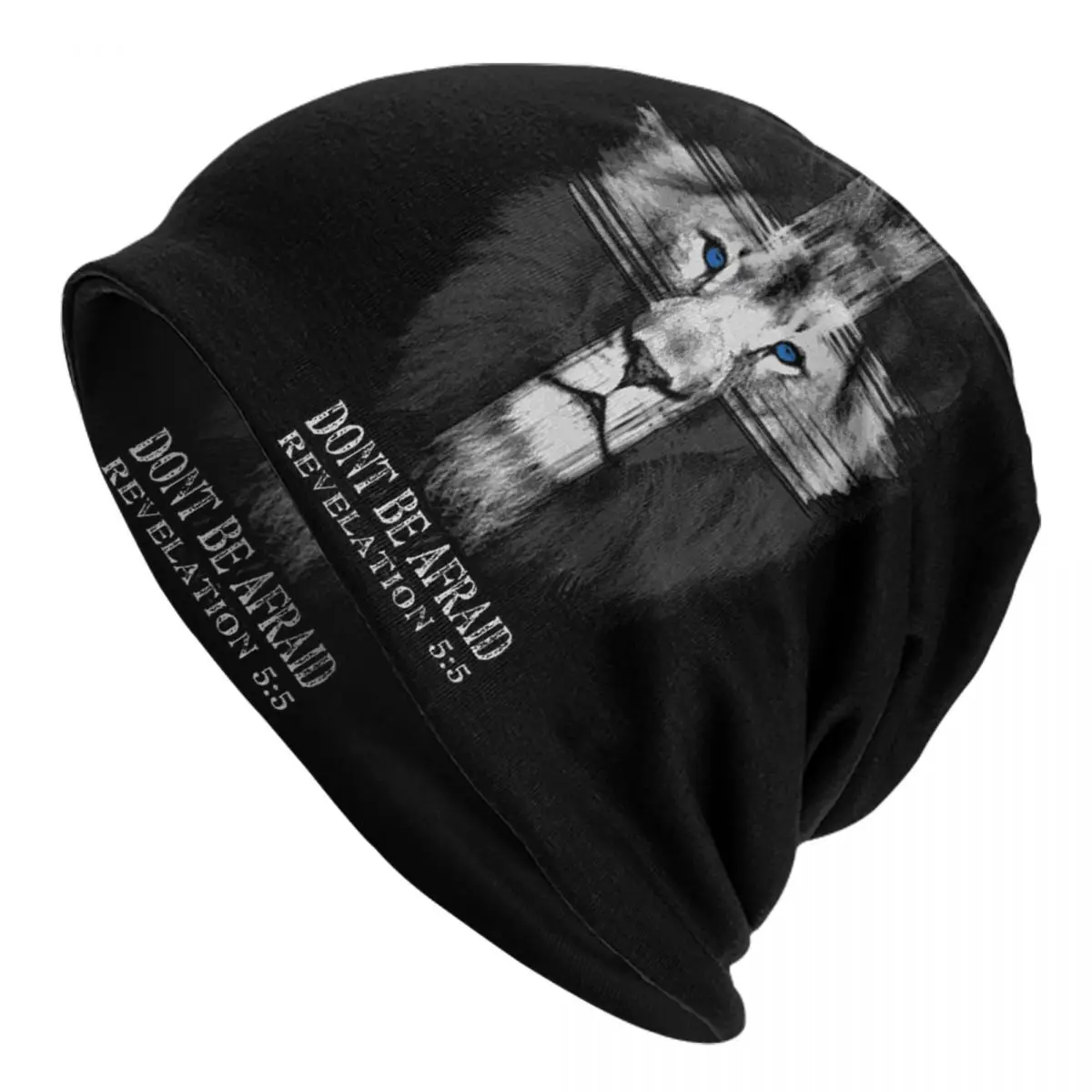 Warm Bonnet Femme Knit Hats Lion Of The Tribe Of Judah Cross Beanie Cap Outdoor Ski Christian Dont Be Afraid Jesus Beanies Caps