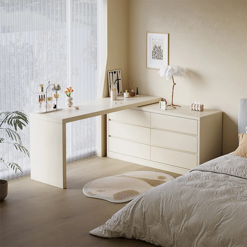 Corner desk bedroom semi-enclosed dresser integrated light luxury modern