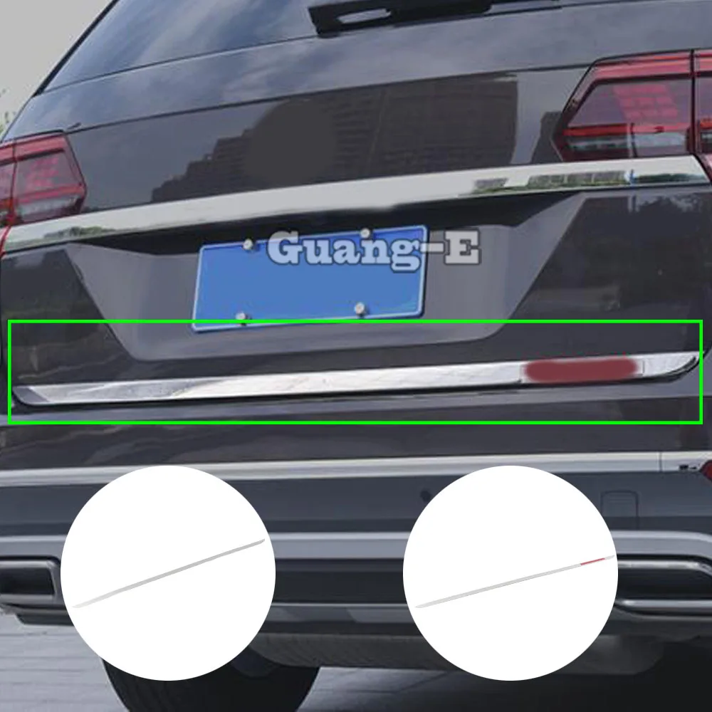 

Car Rear Door Trunk Lid Tailgate Strip Trim For VW Volkswagen Teramont Atlas 2017 2018 2019 2020 Auto Pedal Exterior Accessories
