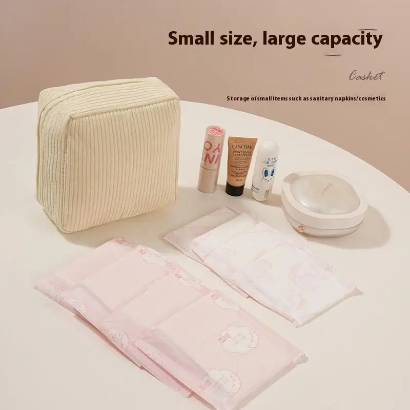 

Toiletry Bag Sanitary Pad Pouch Cute Cosmetic Storage Pouch Cable Case Girly Toiletry Cosmetic Bag Portable Sanitary Pad Storage