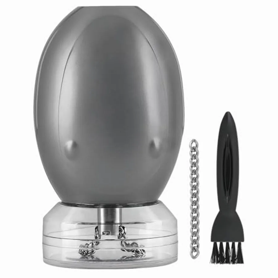 

Электрическая мельница для специй и трав для кухни, металлическая, серая, цепного типа, управление одной рукой, проста в использовании и чистке