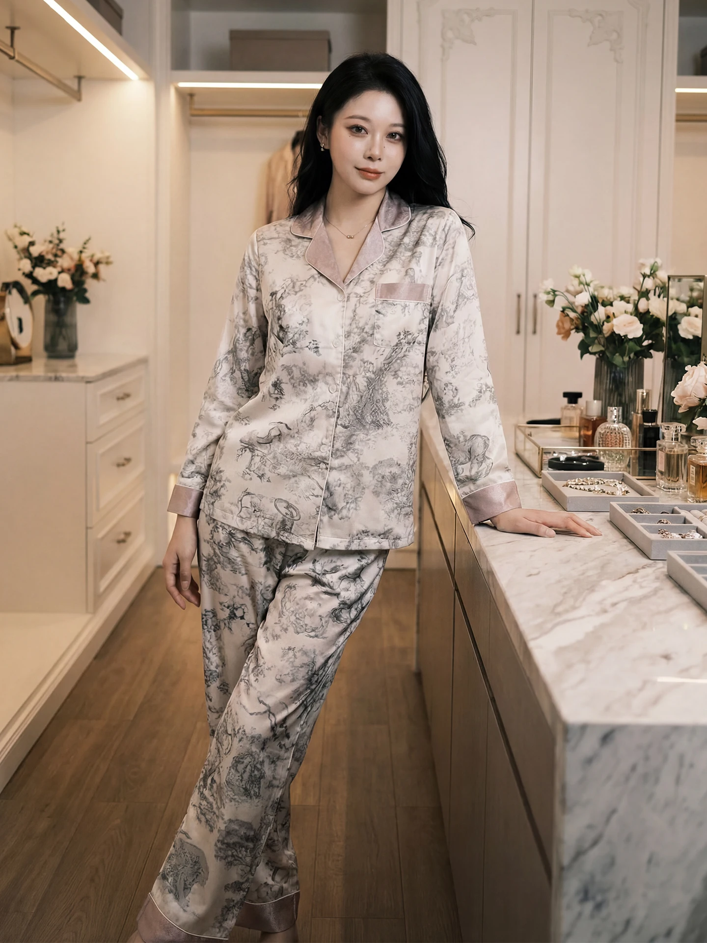 ele-ice-silk-women's-spwear-irt-collar-home-clothes-spring-soft-breathable-long-sve-full-print-polyester-blend