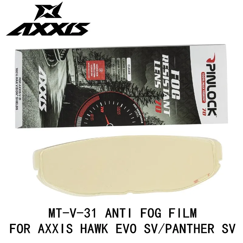 Pinlock anti fog film for MT-V-31 shield for AXXIS HAWK EVO SV/ PATHER SV helmet use original Anti fog film