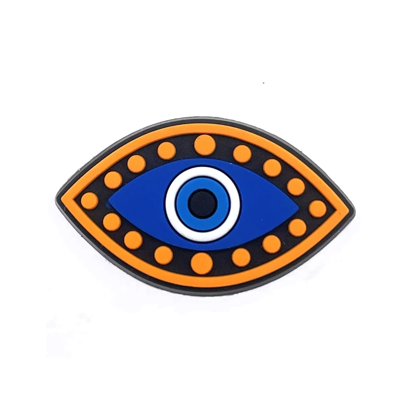 Breloques de chaussures Evil Eye pour Crocs, sandales, hommes, sabots, épingles, badges pour femmes, garçons, filles, jeans, décorations pour enfants, accessoires de chaussures