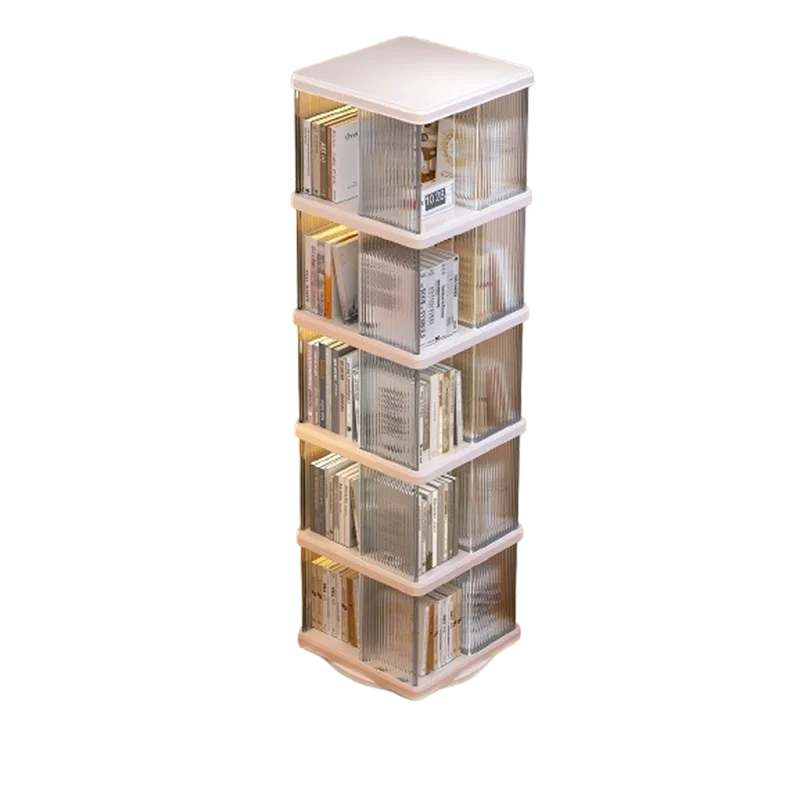 For House Storage Rotating Bookcase Mobile Art Wheels Stand Rotary Rotating Bookcase Door Mini Bed Mueble Almacenaje Home Decor