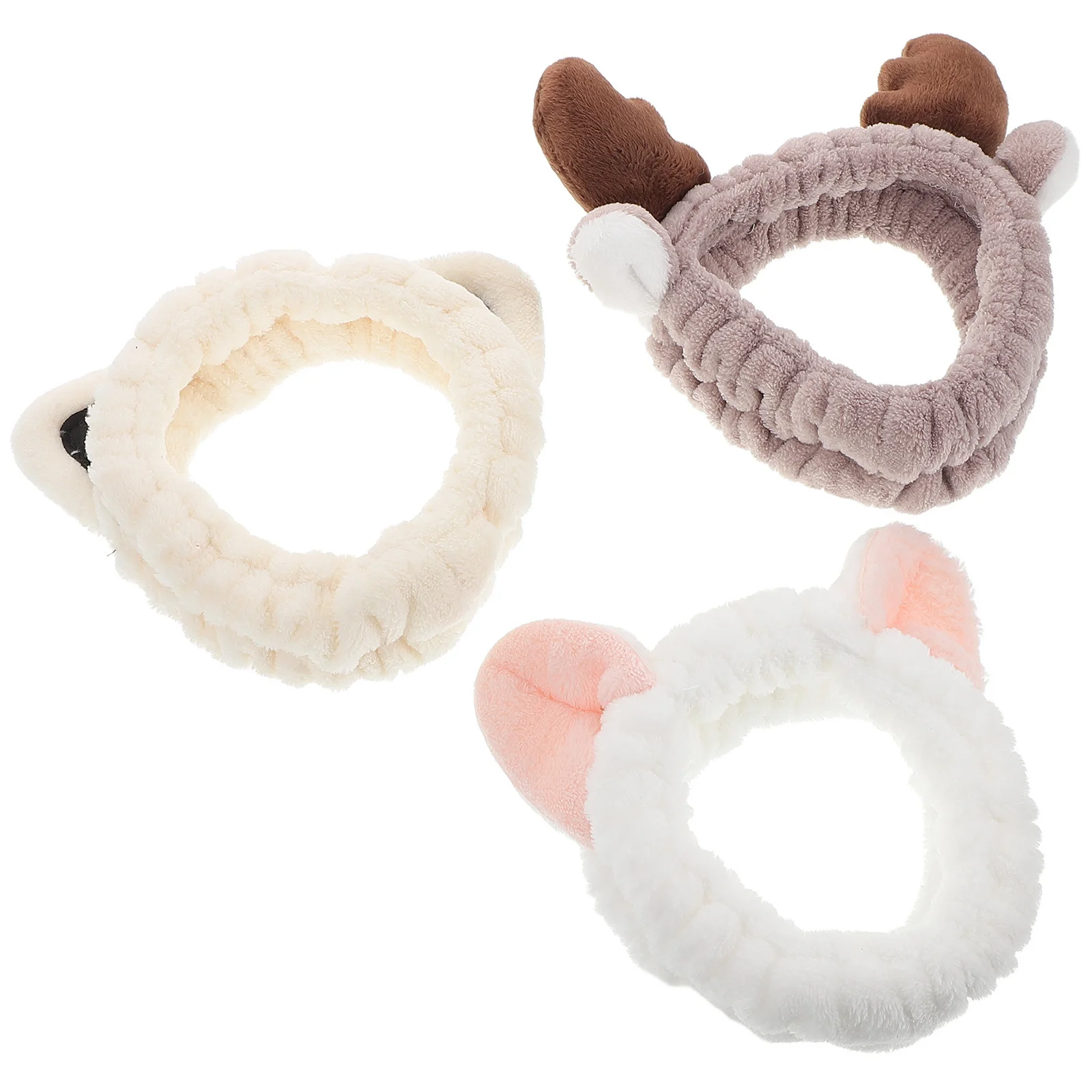 

3Pcs Charming Cat Headband Soft Elastic Facial Skincare Makeup Trendy Accessory for Makeup Hair Headband