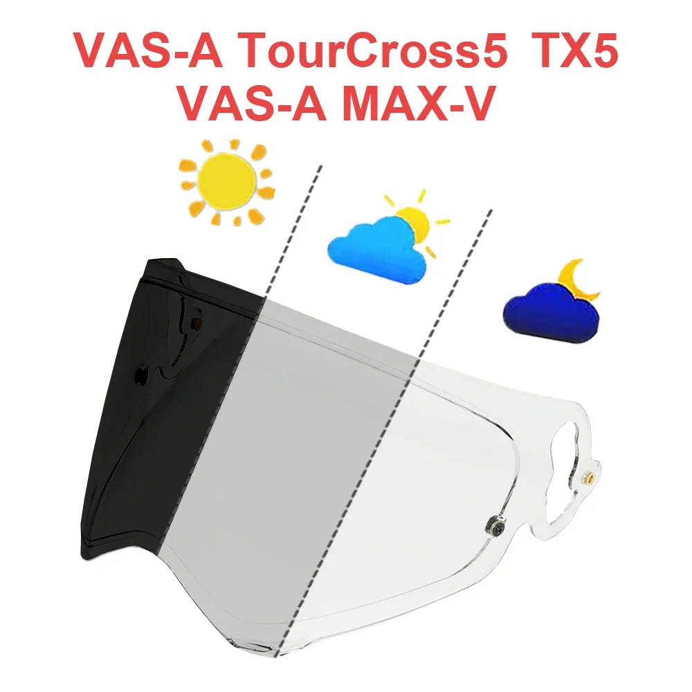 

TourCross5 Photochromic Shield Hemet Visor for TourCross5 TX5 VAS-A MAX-V Visière Moto Polycarbonate UV Protective Lens Visera