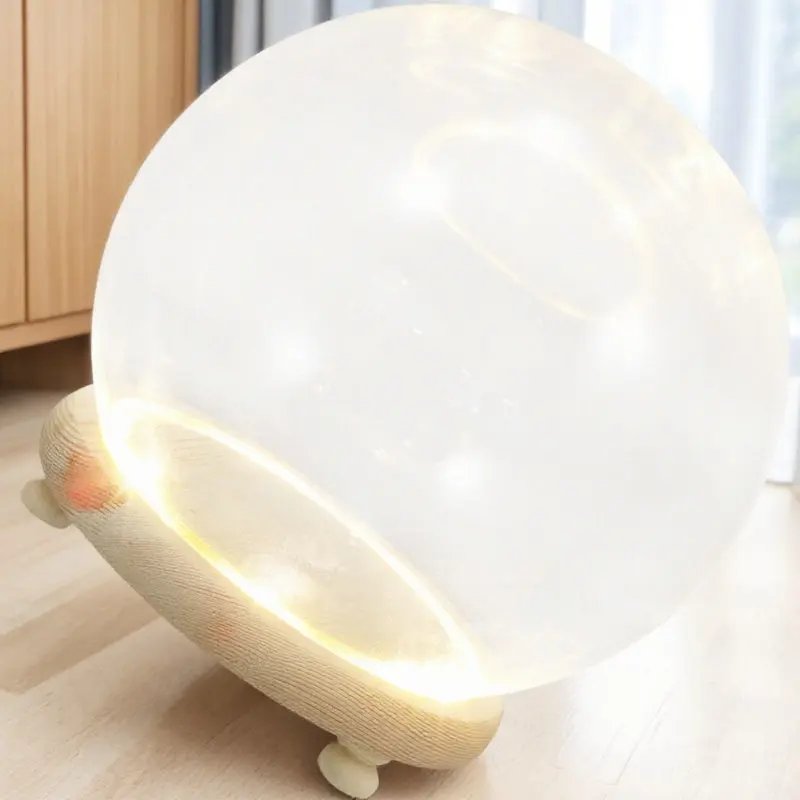 Clear Glass Dome Display Case for Preserved Flowers with Natural Wood Base Micro Landscape Decoration Flower Glass Cover Home