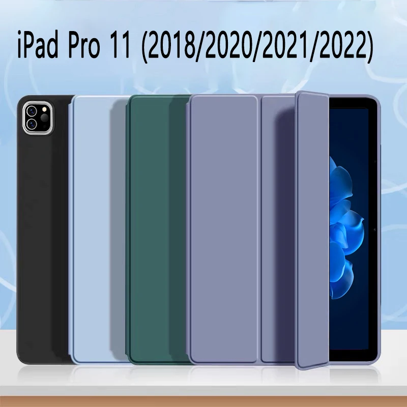 GEFENIS For IPad Pro 11 1st 2nd 3rd 4th Generation Soft Silicone Case, For IPad Pro 11 2018 2020 2021 2022 Magnetic Flip Smart C